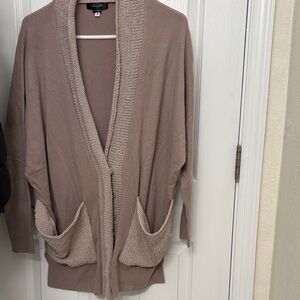 Christopher Fischer Elegant mauveCardigan with Pockets